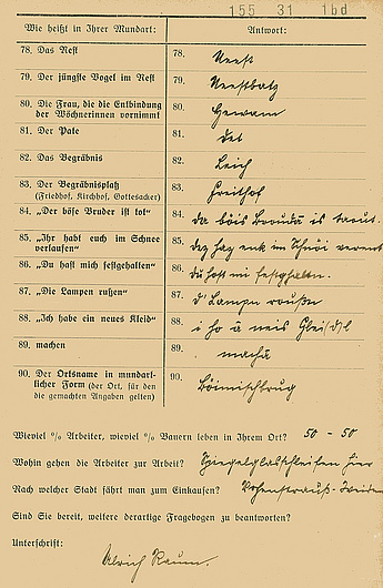 Das Bild zeigt die sechste Seite des Maurer-Bogens aus Böhmischbruck, Altlandkreis Vohenstrauß